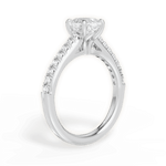 Elizabeth Cushion Cut Lab Grown Diamond 14Kt White Gold Engagement Ring - View 4