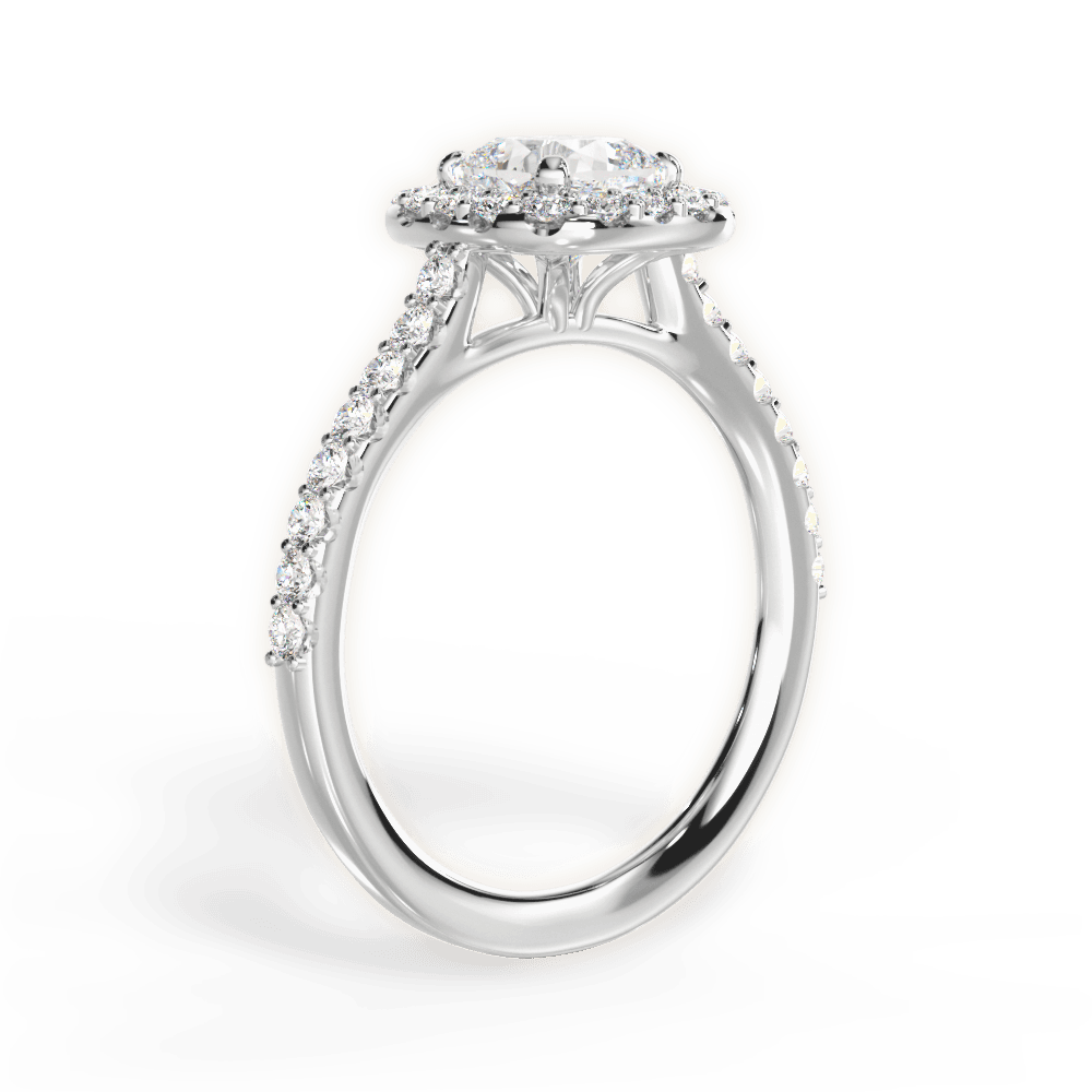 Ingrid Cushion Cut Lab Grown Diamond 18Kt White Gold Engagement Ring - View 2