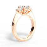 Dorothy Radiant Cut Lab Grown Diamond 18Kt Rose Gold Engagement Ring - View 2