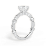 Edith Oval Cut Lab Grown Diamond 14Kt White Gold Engagement Ring - View 2