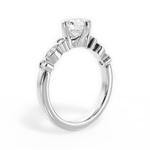 Catherine Round Cut Lab Grown Diamond Platinum Engagement Ring - View 2