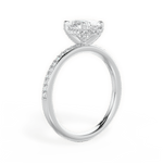 Janice Oval Cut Lab Grown Diamond 14Kt White Gold Engagement Ring - View 2