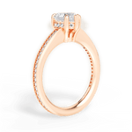 Janet Heart Cut Lab Grown Diamond 18Kt Rose Gold Engagement Ring - View 2