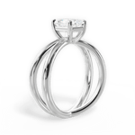 Ada Radiant Cut Lab Grown Diamond 18Kt White Gold Engagement Ring - View 4