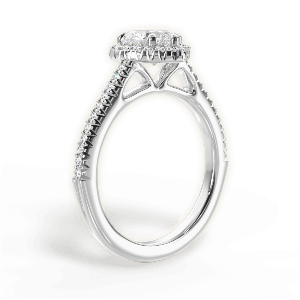 Jenny Heart Cut Lab Grown Diamond Platinum Engagement Ring - View 4