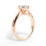 Gillian Asscher Cut Lab Grown Diamond 18Kt Rose Gold Engagement Ring - View 3