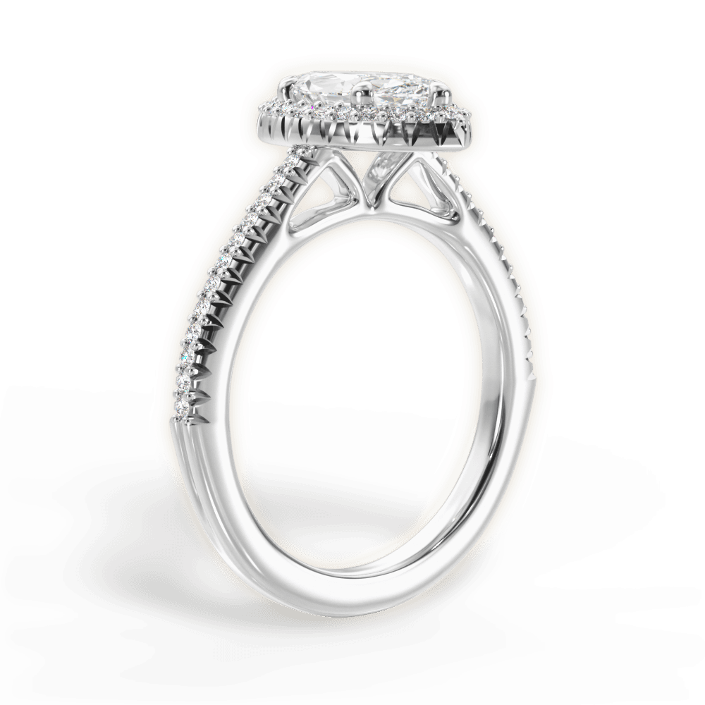 Jenny Marquise Cut Lab Grown Diamond 14Kt White Gold Engagement Ring - View 2