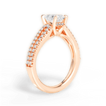 Jessica Radiant Cut Lab Grown Diamond 18Kt Rose Gold Engagement Ring - View 4