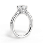 Elena Cushion Cut Lab Grown Diamond 18Kt White Gold Engagement Ring - View 2