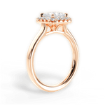 Fiona Princess Cut Lab Grown Diamond 18Kt Rose Gold Engagement Ring - View 4