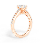 Elizabeth Oval Cut Lab Grown Diamond 18Kt Rose Gold Engagement Ring - View 2
