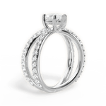 Lauren Pear Cut Lab Grown Diamond Platinum Engagement Ring - View 3