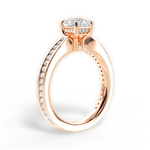 Katelyn Asscher Cut Lab Grown Diamond 18Kt Rose Gold Engagement Ring - View 2
