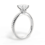 Giselle Princess Cut Lab Grown Diamond 18Kt White Gold Engagement Ring - View 3