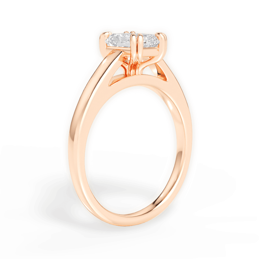 Courtney Radiant Cut Lab Grown Diamond 18Kt Rose Gold Engagement Ring - View 3