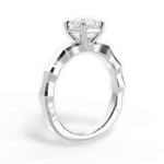 Aaliyah Asscher Cut Lab Grown Diamond 14Kt White Gold Engagement Ring - View 2