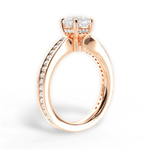 Katelyn Cushion Cut Lab Grown Diamond 18Kt Rose Gold Engagement Ring - View 2