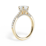 Laura Cushion Cut Lab Grown Diamond 18Kt Yellow Gold Engagement Ring - View 3