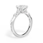 Cassie Princess Cut Lab Grown Diamond 18Kt White Gold Engagement Ring - View 3