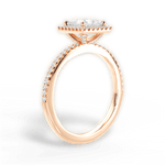 Joanne Princess Cut Lab Grown Diamond 18Kt Rose Gold Engagement Ring - View 2