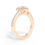 Kathleen Heart Cut Lab Grown Diamond 18Kt Rose Gold Engagement Ring - View 3