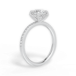 Janice Round Cut Lab Grown Diamond 18Kt White Gold Engagement Ring - View 3