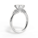Carmen Marquise Cut Lab Grown Diamond 14Kt White Gold Engagement Ring - View 2