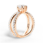 Lauren Heart Cut Lab Grown Diamond 18Kt Rose Gold Engagement Ring - View 3