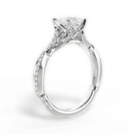 Geraldine Princess Cut Lab Grown Diamond 18Kt White Gold Engagement Ring - View 4