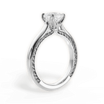 Carrie Cushion Cut Lab Grown Diamond 18Kt White Gold Engagement Ring - View 3