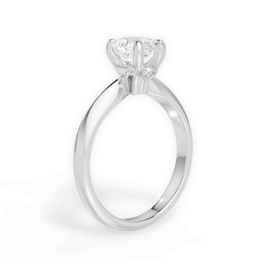 Amanda Pear Cut Lab Grown Diamond 14Kt White Gold Engagement Ring - View 2