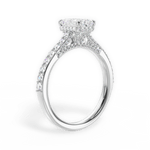 Laura Emerald Cut Lab Grown Diamond 18Kt White Gold Engagement Ring - View 2