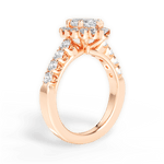 Lacey Marquise Cut Lab Grown Diamond 18Kt Rose Gold Engagement Ring - View 2