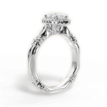 Erica Pear Cut Lab Grown Diamond Platinum Engagement Ring - View 4