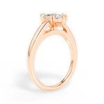 Courtney Marquise Cut Lab Grown Diamond 18Kt Rose Gold Engagement Ring - View 2