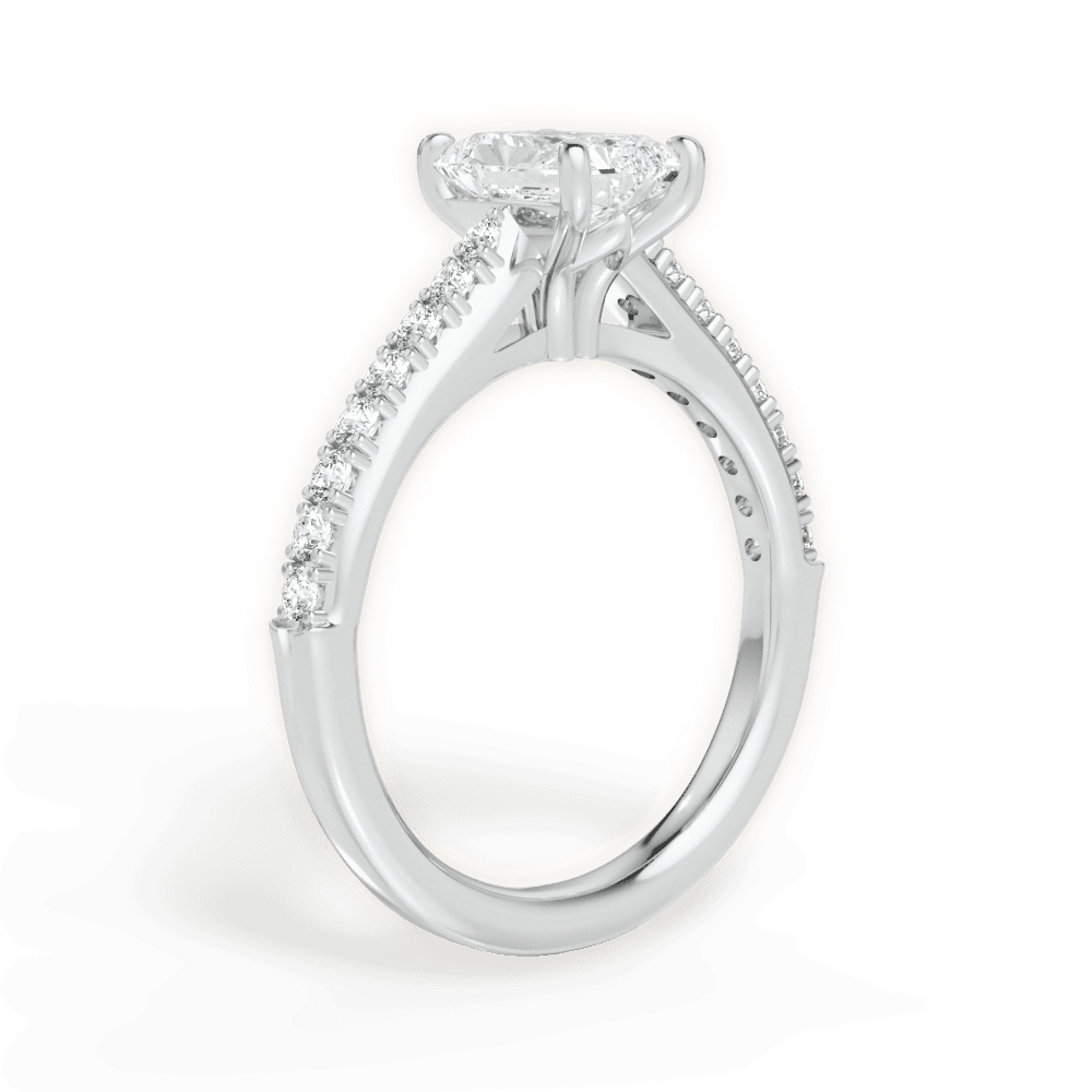 Elizabeth Radiant Cut Lab Grown Diamond Platinum Engagement Ring - View 4