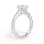 Elizabeth Radiant Cut Lab Grown Diamond 18Kt White Gold Engagement Ring - View 4