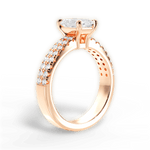 Kayla Radiant Cut Lab Grown Diamond 18Kt Rose Gold Engagement Ring - View 2