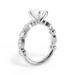 Edith Emerald Cut Lab Grown Diamond Platinum Engagement Ring - View 2