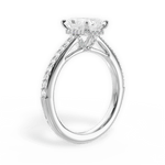 Joan Radiant Cut Lab Grown Diamond 18Kt White Gold Engagement Ring - View 2