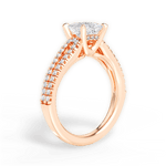 Jessica Princess Cut Lab Grown Diamond 18Kt Rose Gold Engagement Ring - View 3