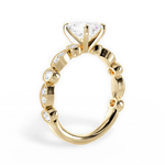 Edith Emerald Cut Lab Grown Diamond 18Kt Yellow Gold Engagement Ring - View 2