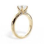 Florence Cushion Cut Lab Grown Diamond 18Kt Yellow Gold Engagement Ring - View 4