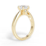 Dolores Asscher Cut Lab Grown Diamond 18Kt Yellow Gold Engagement Ring - View 2