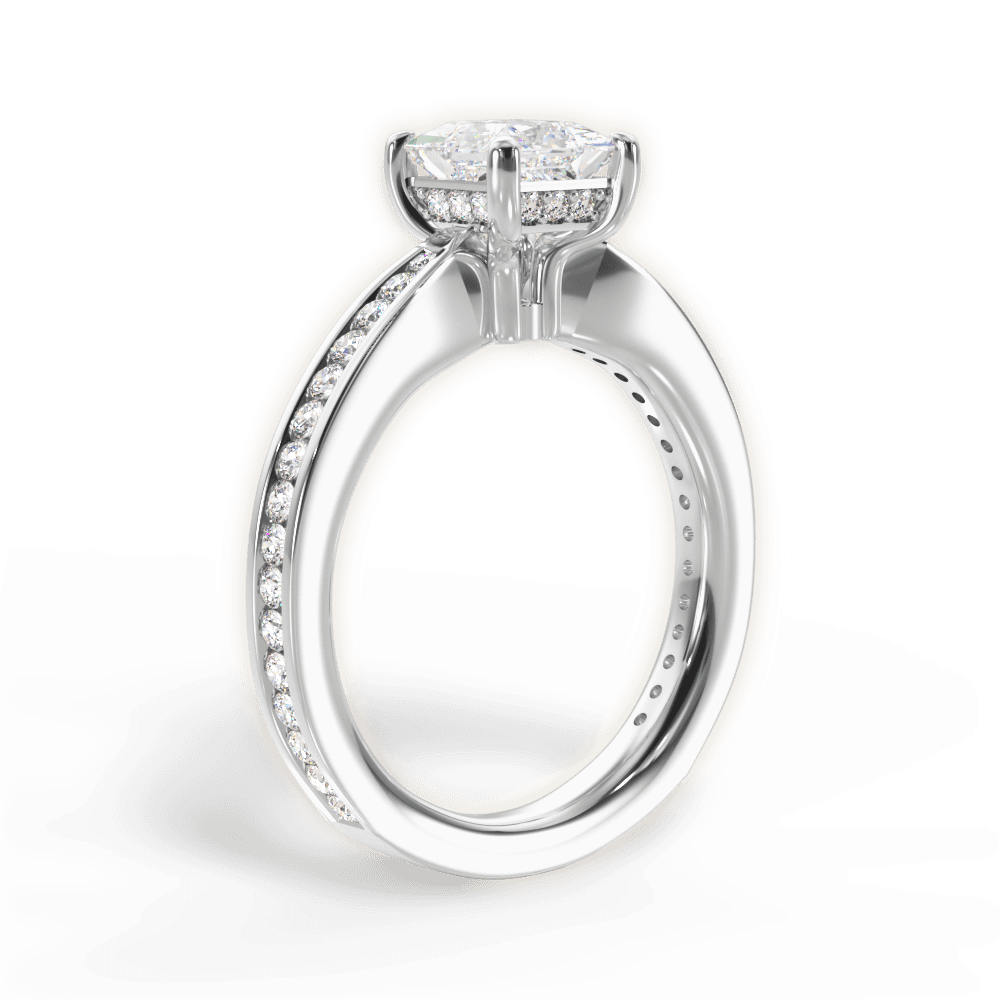 Katelyn Princess Cut Lab Grown Diamond Platinum Engagement Ring - View 3
