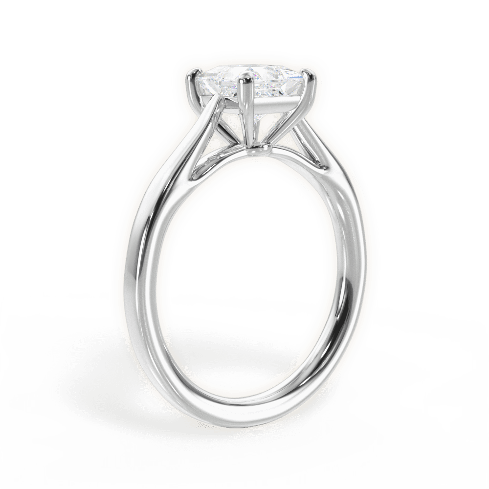 Angie Princess Cut Lab Grown Diamond Platinum Engagement Ring - View 2