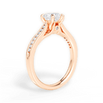 Elena Heart Cut Lab Grown Diamond 18Kt Rose Gold Engagement Ring - View 2