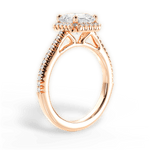 Jenny Asscher Cut Lab Grown Diamond 18Kt Rose Gold Engagement Ring - View 4