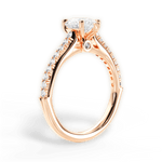 Frances Pear Cut Lab Grown Diamond 18Kt Rose Gold Engagement Ring - View 3