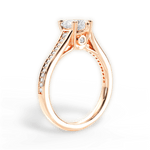 Delia Heart Cut Lab Grown Diamond 18Kt Rose Gold Engagement Ring - View 4